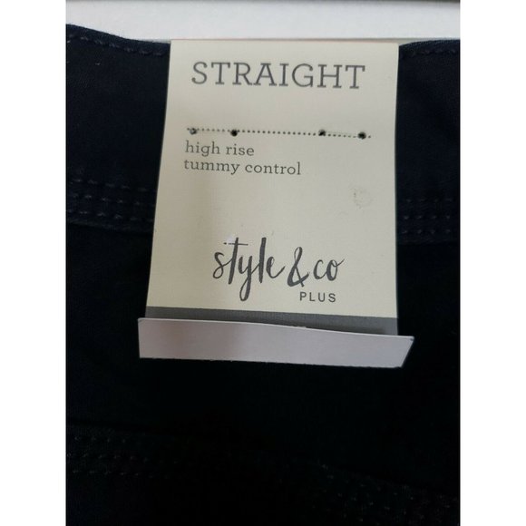 Style & Co Plus Size High Rise Straight Leg Jeans - Picture 8 of 9